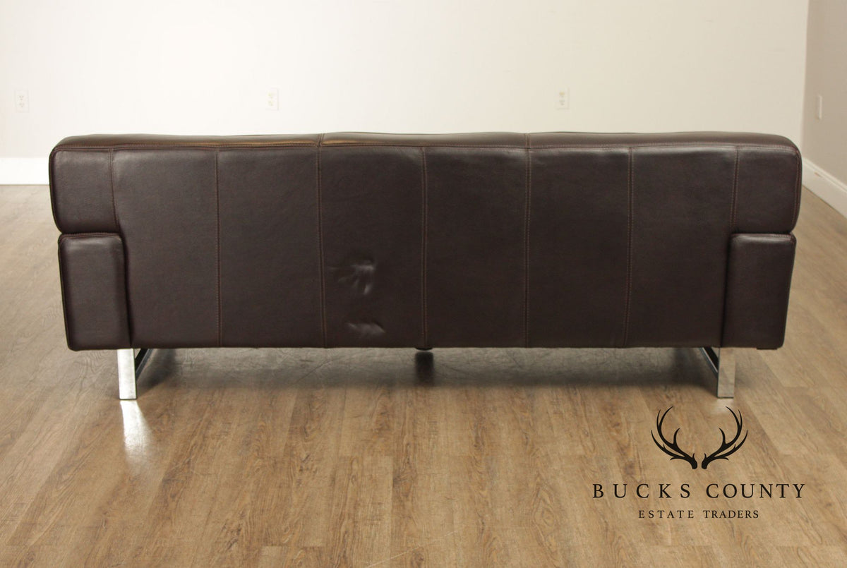 Chateau d’ Ax Brown Italian Leather Sofa
