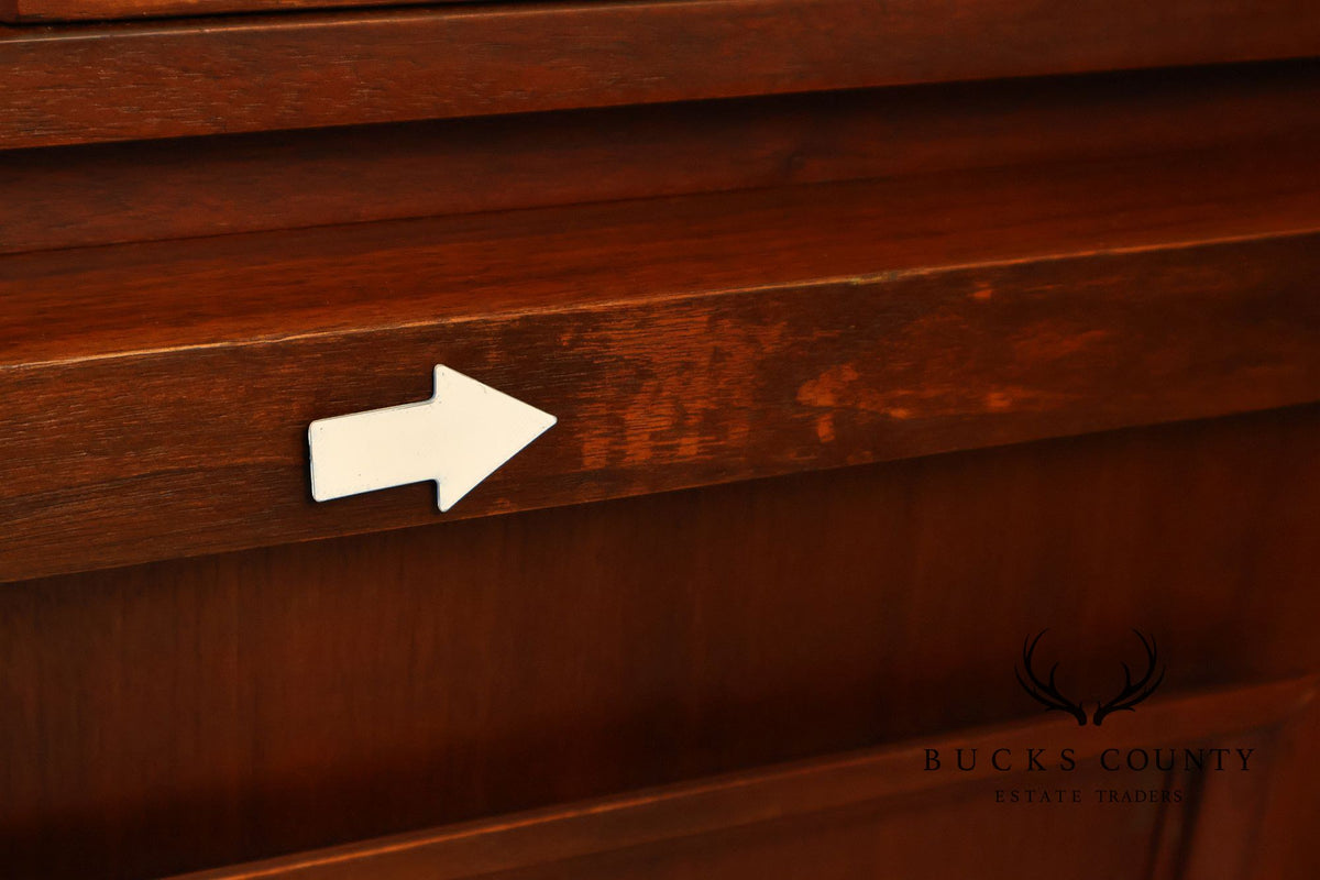 United Furniture 'Tiki' Brutalist Sculpted Walnut Tall Chest
