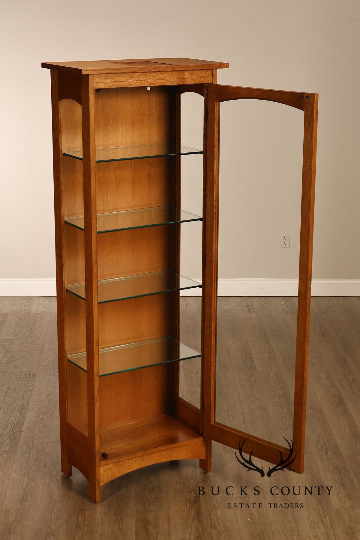 Stickley Mission Collection Oak Display Cabinet