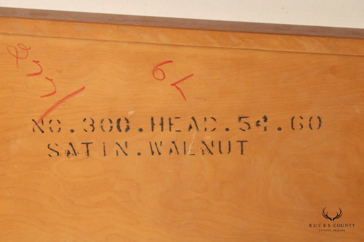 Mid Century Modern Walnut Queen Headboard