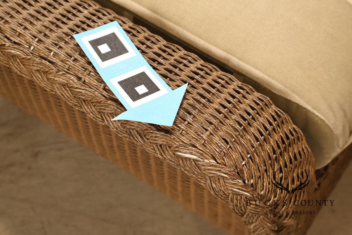 Lloyd Flanders 'Reflections' Outdoor Wicker Ottoman