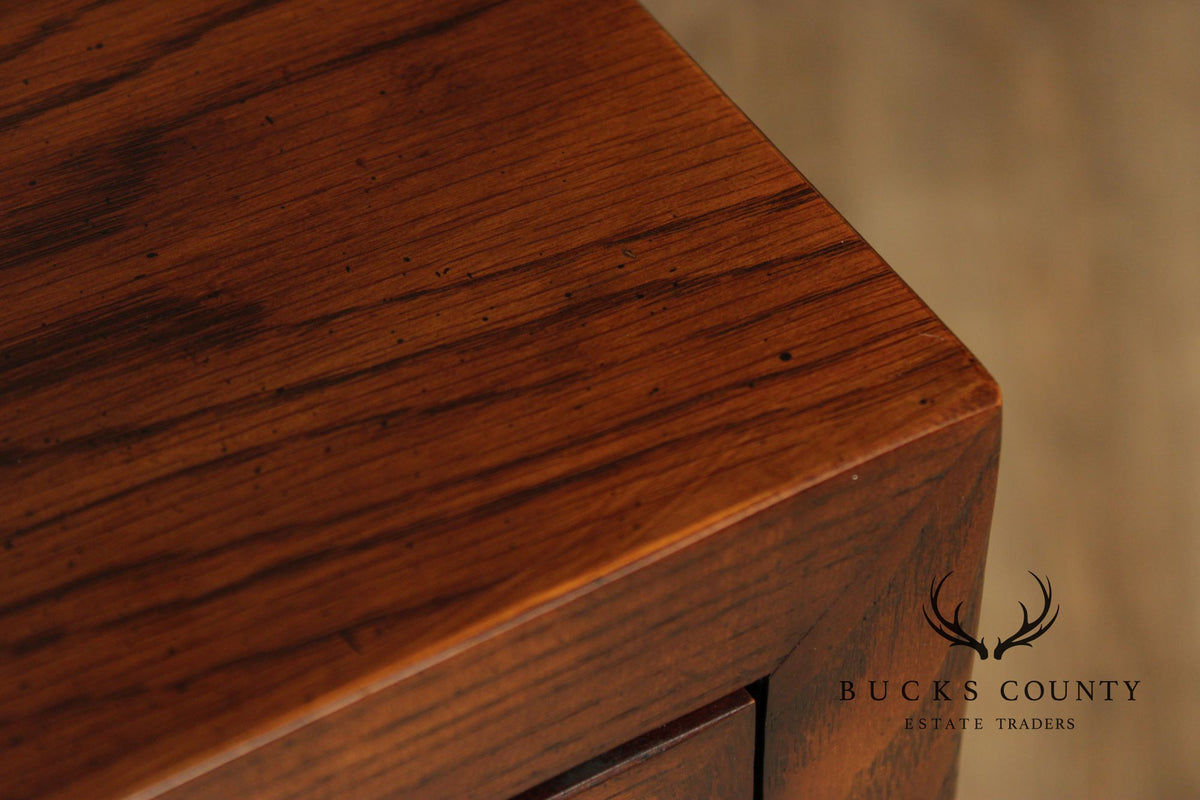 Henredon Campaign Style Oak Cabinet