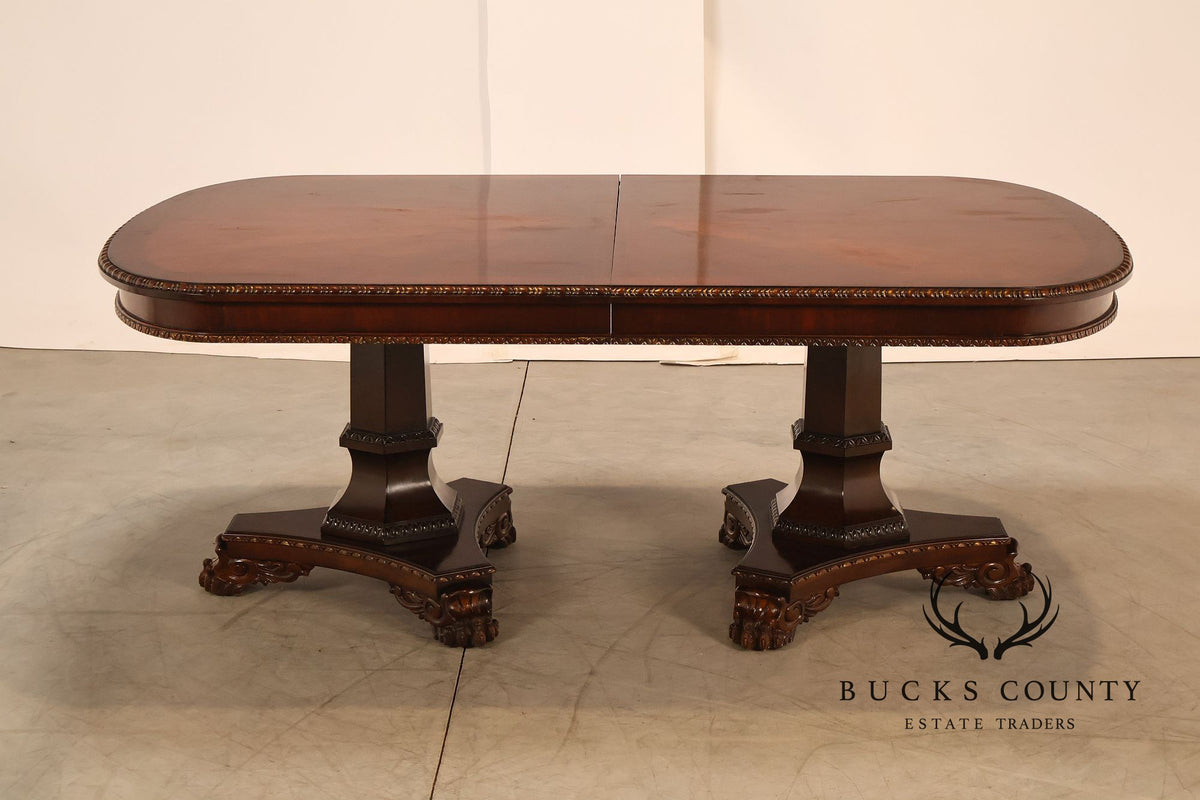 Century Furniture Expandable Cherry Pedestal Dining Table