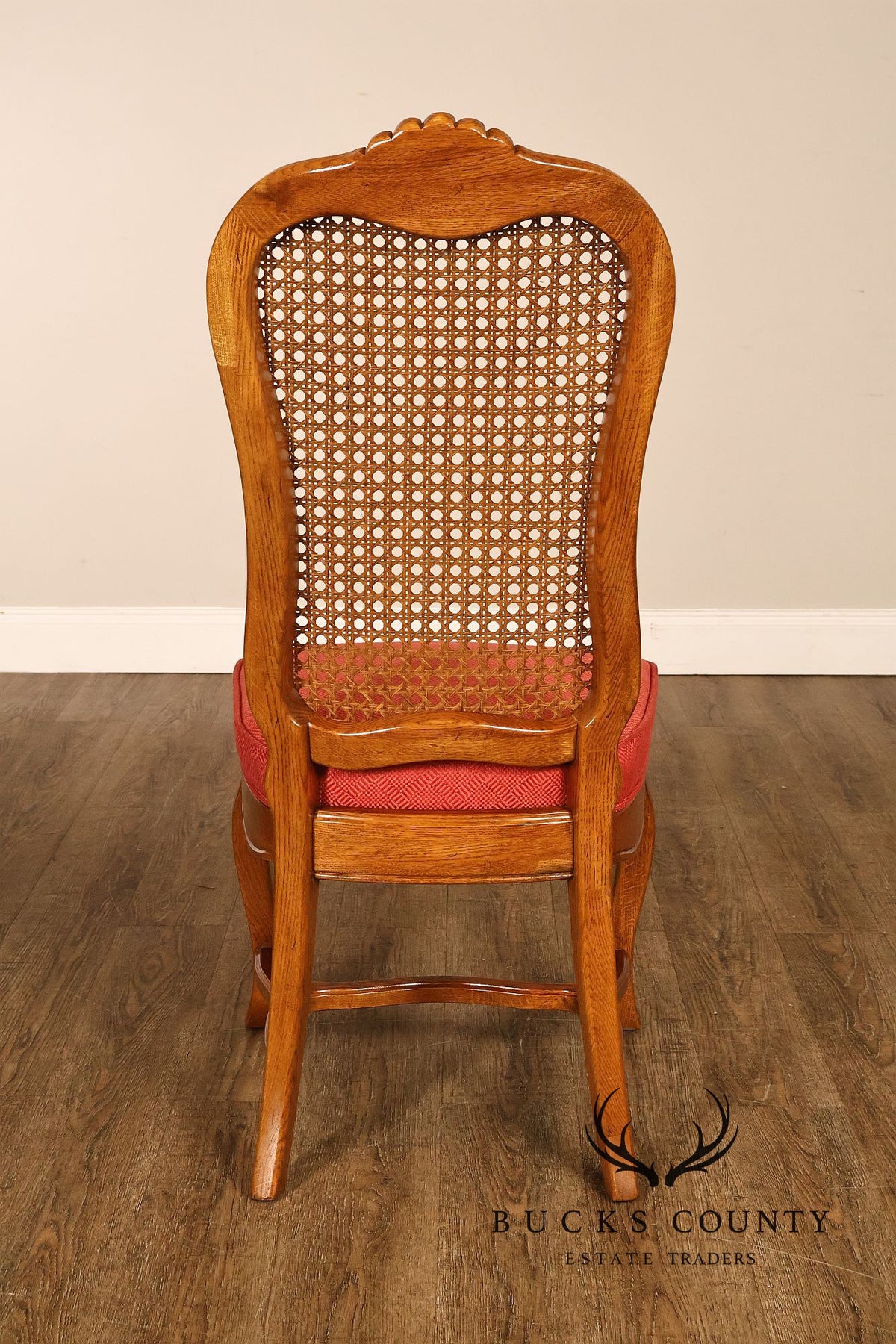 French Country Style Set Of Eight Cane Back Dining Chairs