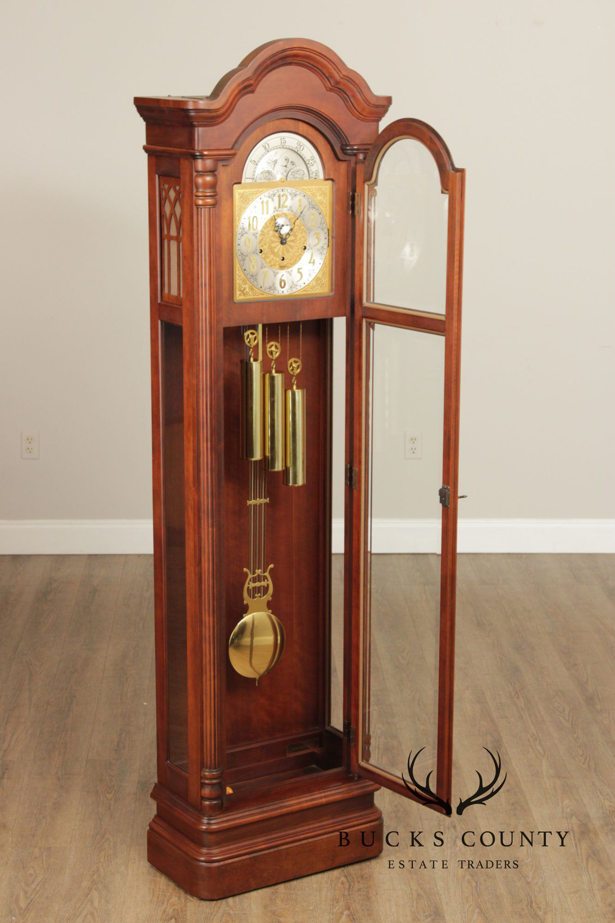 Ridgeway Traditional Cherry Grandfather Clock
