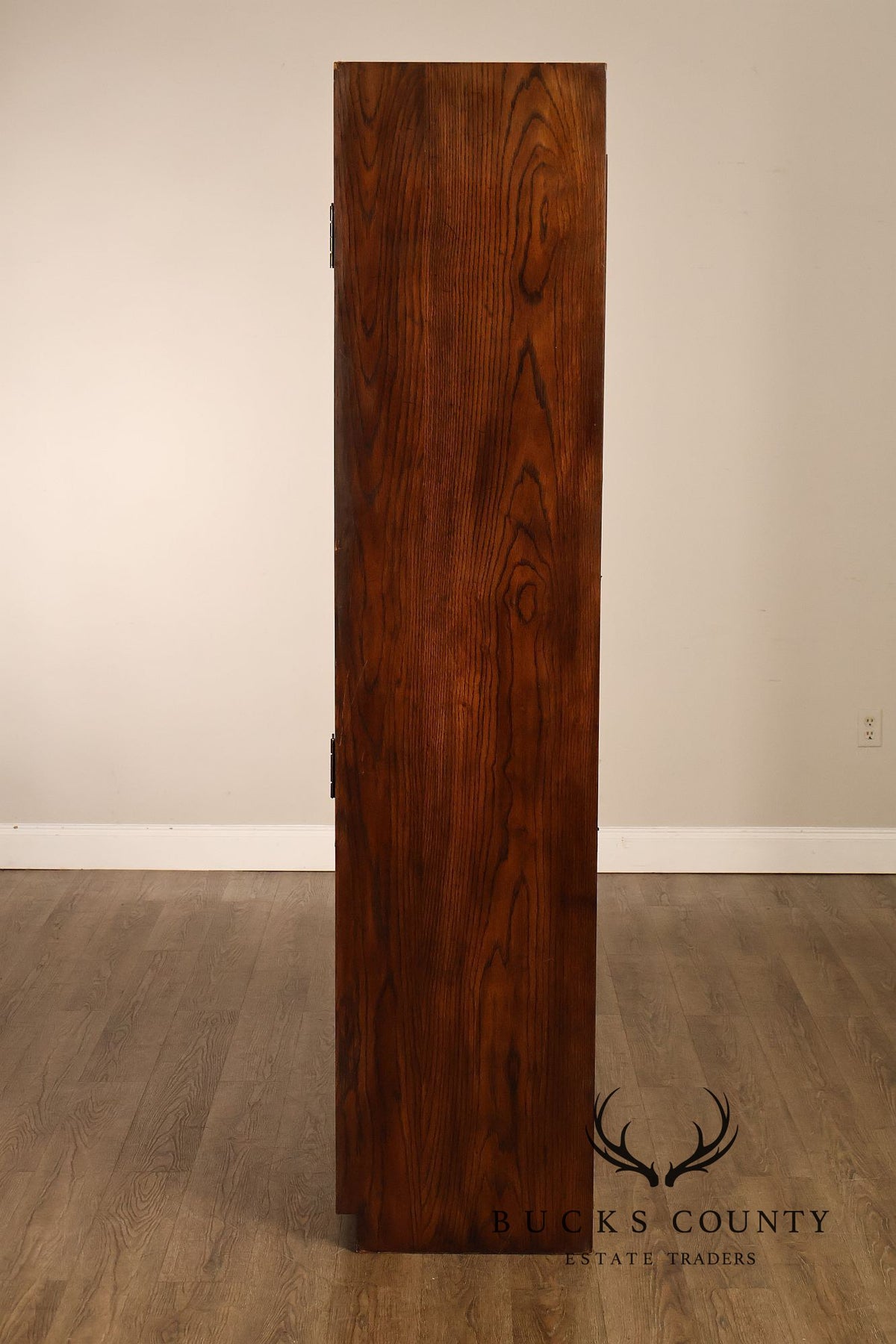 Henredon Scene One Campaign Style Walnut Armoire Chest