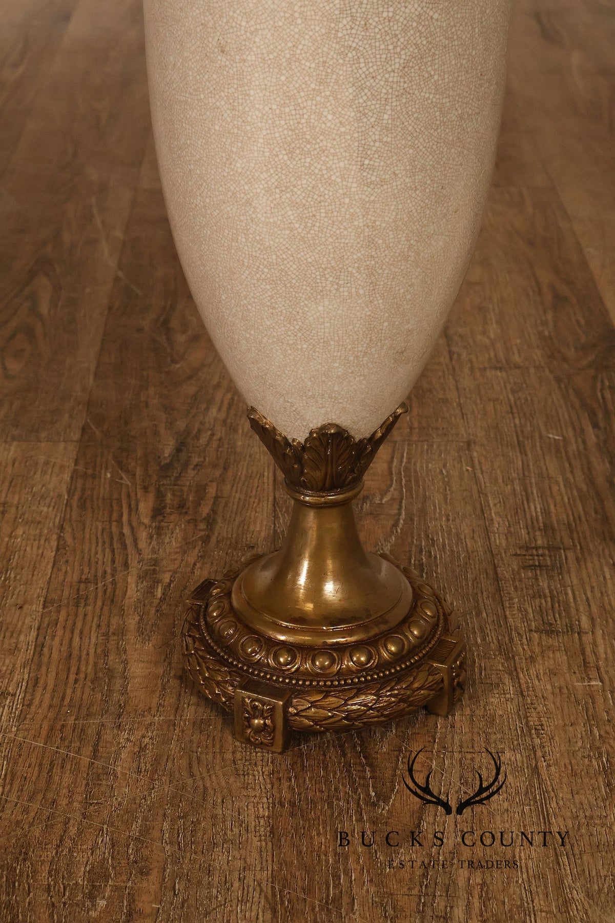 Neoclassical Style Crackle Glazed Porcelain Urn