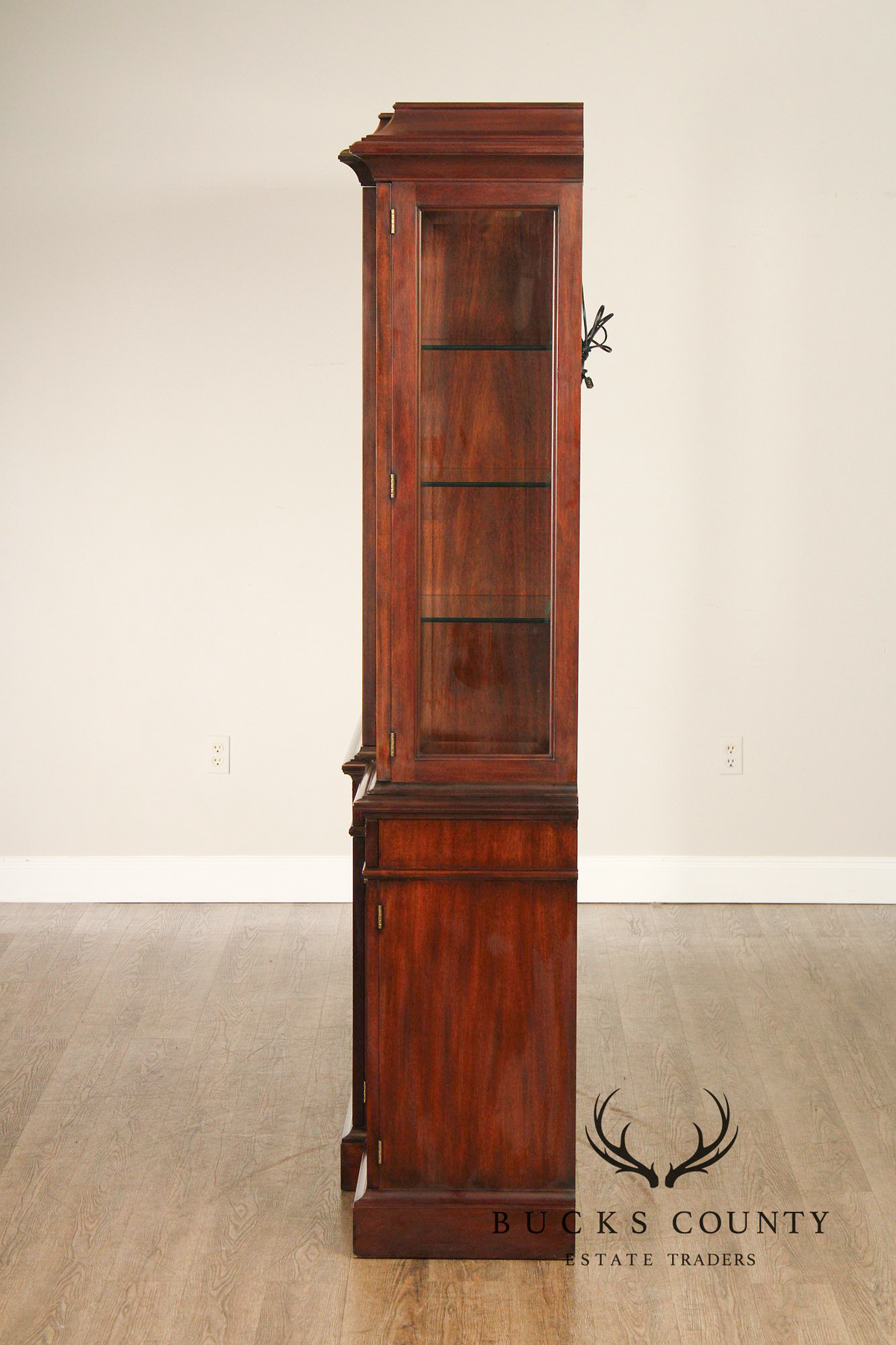 Henkel Harris Regency Style Mahogany Breakfront China Cabinet