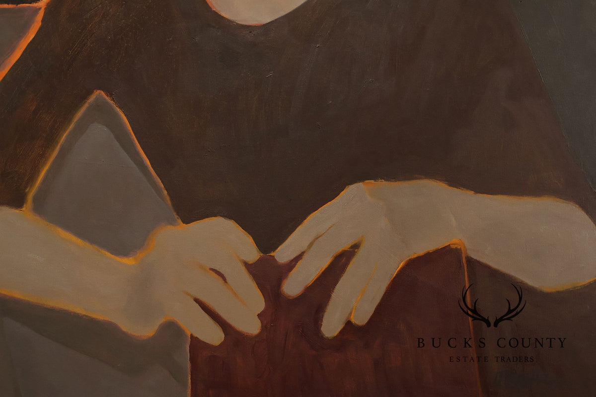 Anne Cooper Dobbins Oil Painting,  'Woman With Her Purse'