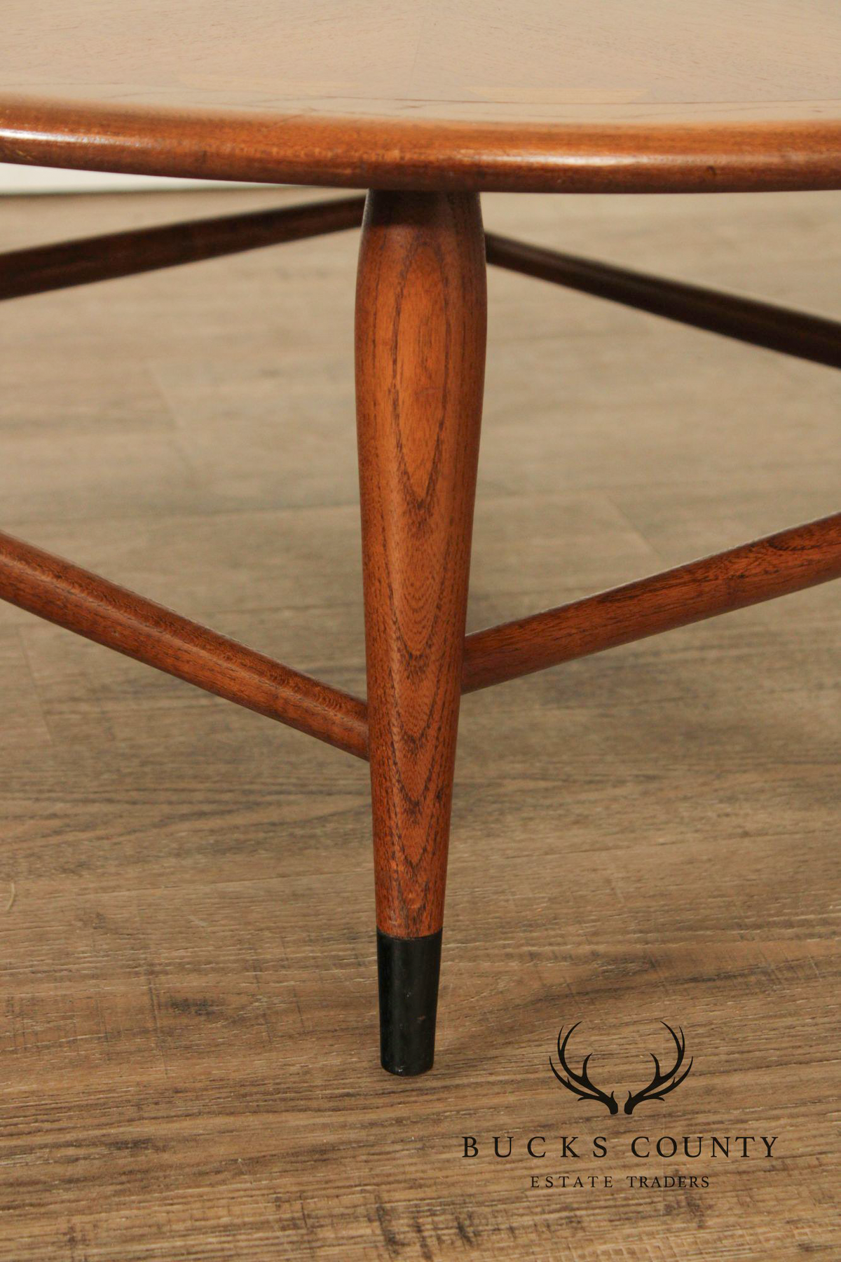 Lane 'Acclaim' Mid Century Modern Round Walnut Coffee table