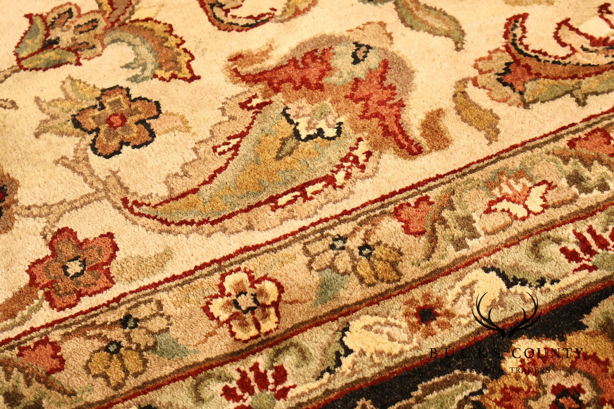 Persian Style Floral Wool Area Rug  12 inch x 15 inch 10 inch