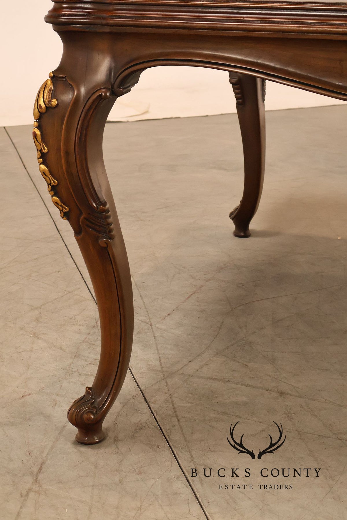 Karges French Louis XV Style Walnut Expandable Dining Table