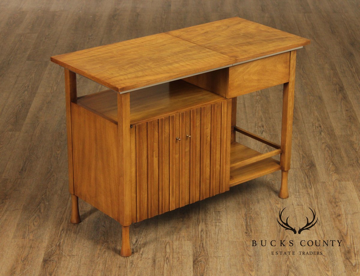 John Widdicomb Mid Century Modern Walnut Bar Cabinet