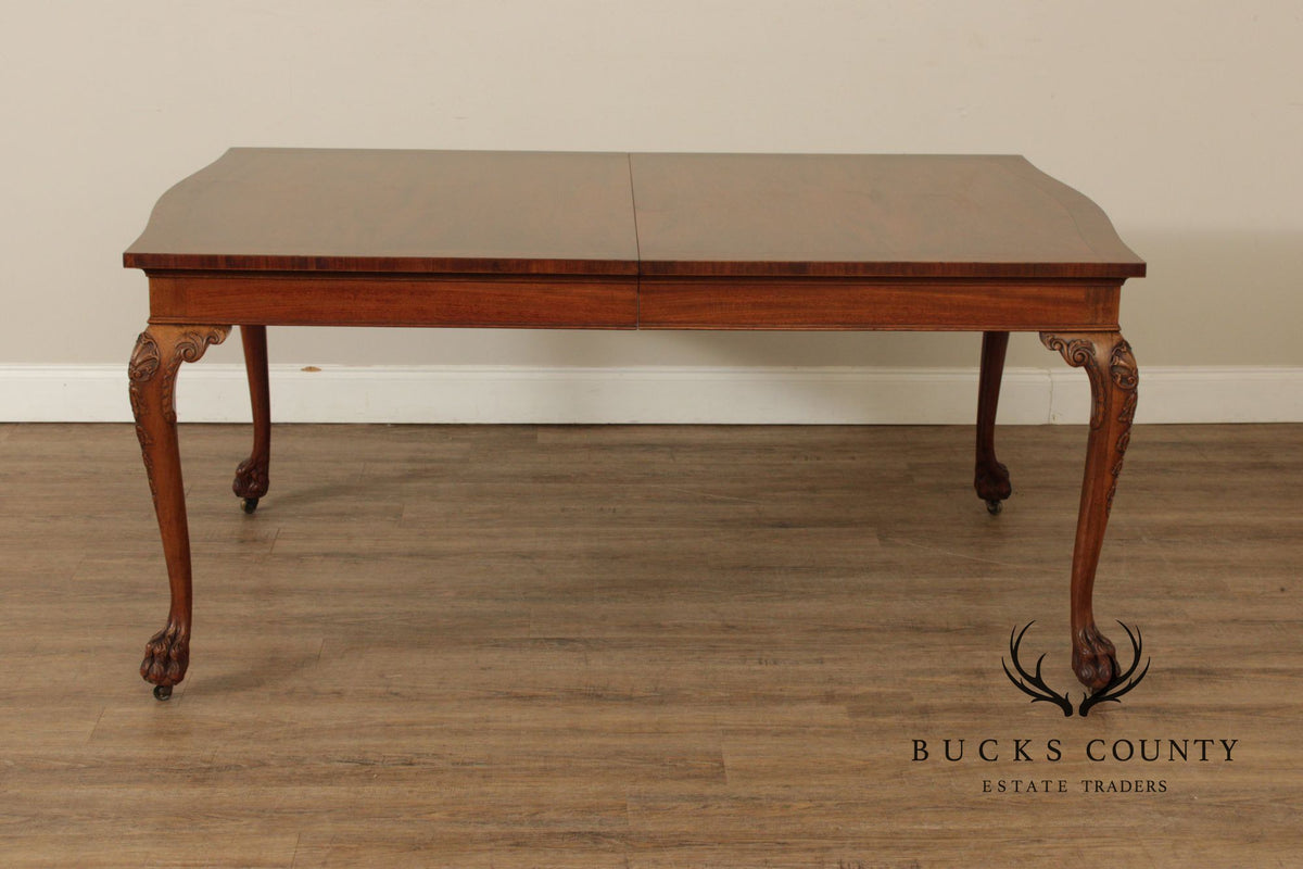 Irish Georgian Style Expandable Mahogany Dining Table