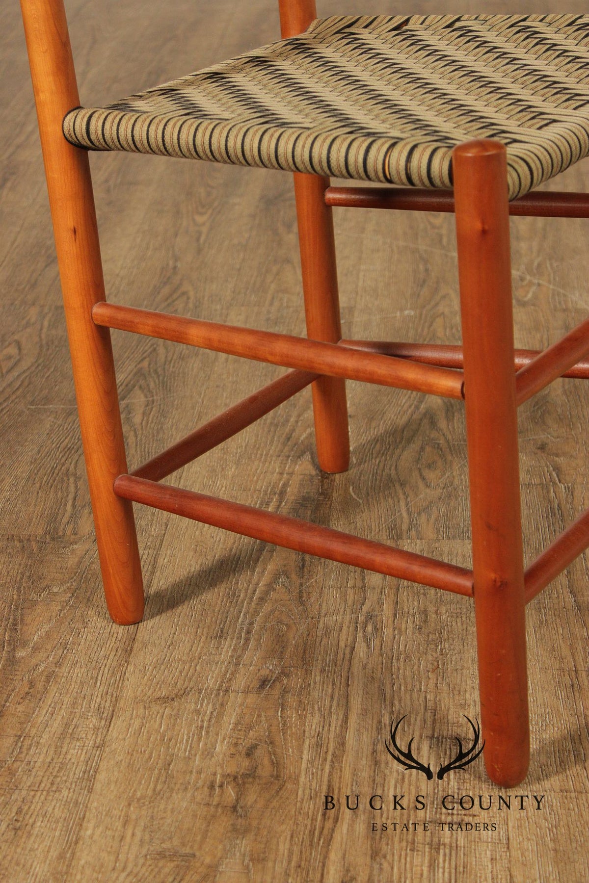 Ian Ingersoll Shaker Style Set of Eight Cherry Dining Chairs