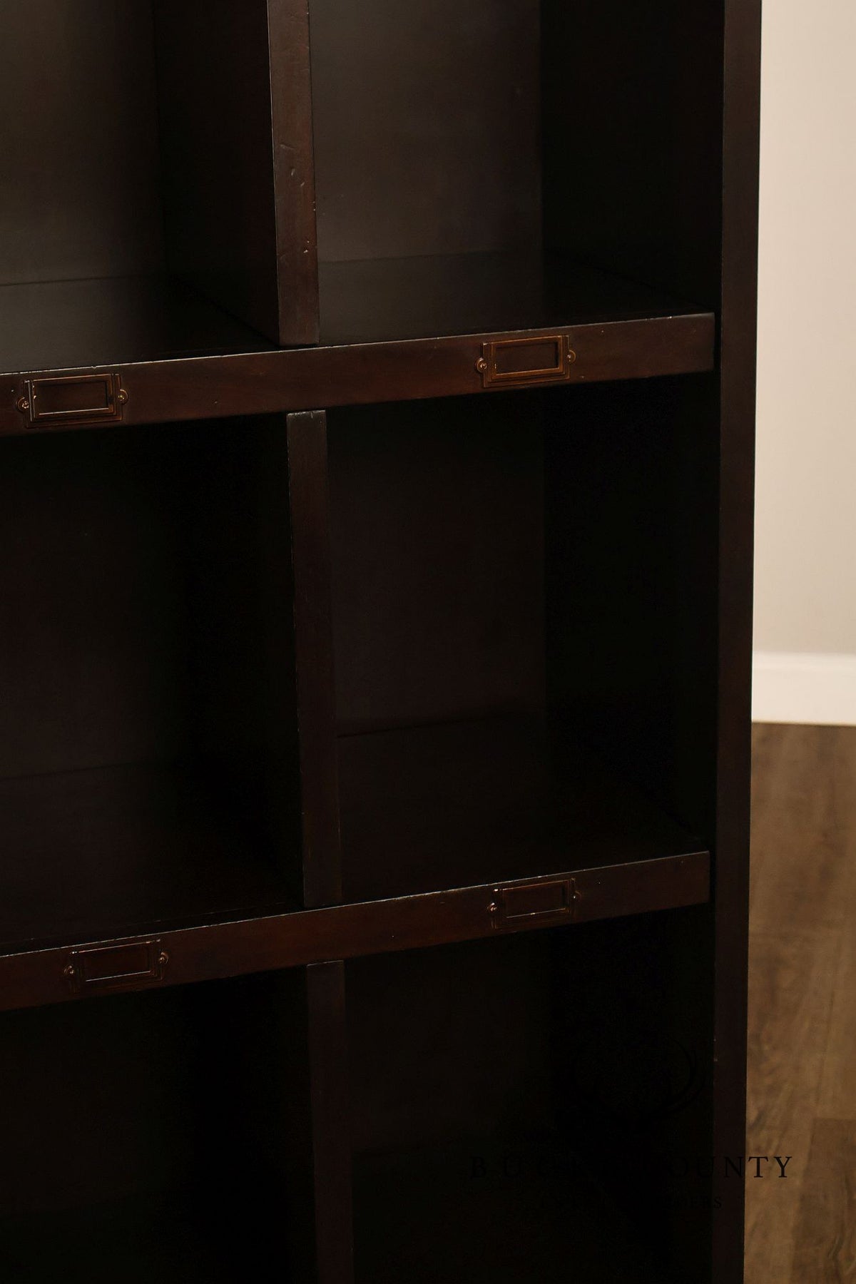 Stanley Furniture Dark Finish Multi-Compartment Library Bookcase Cabinet