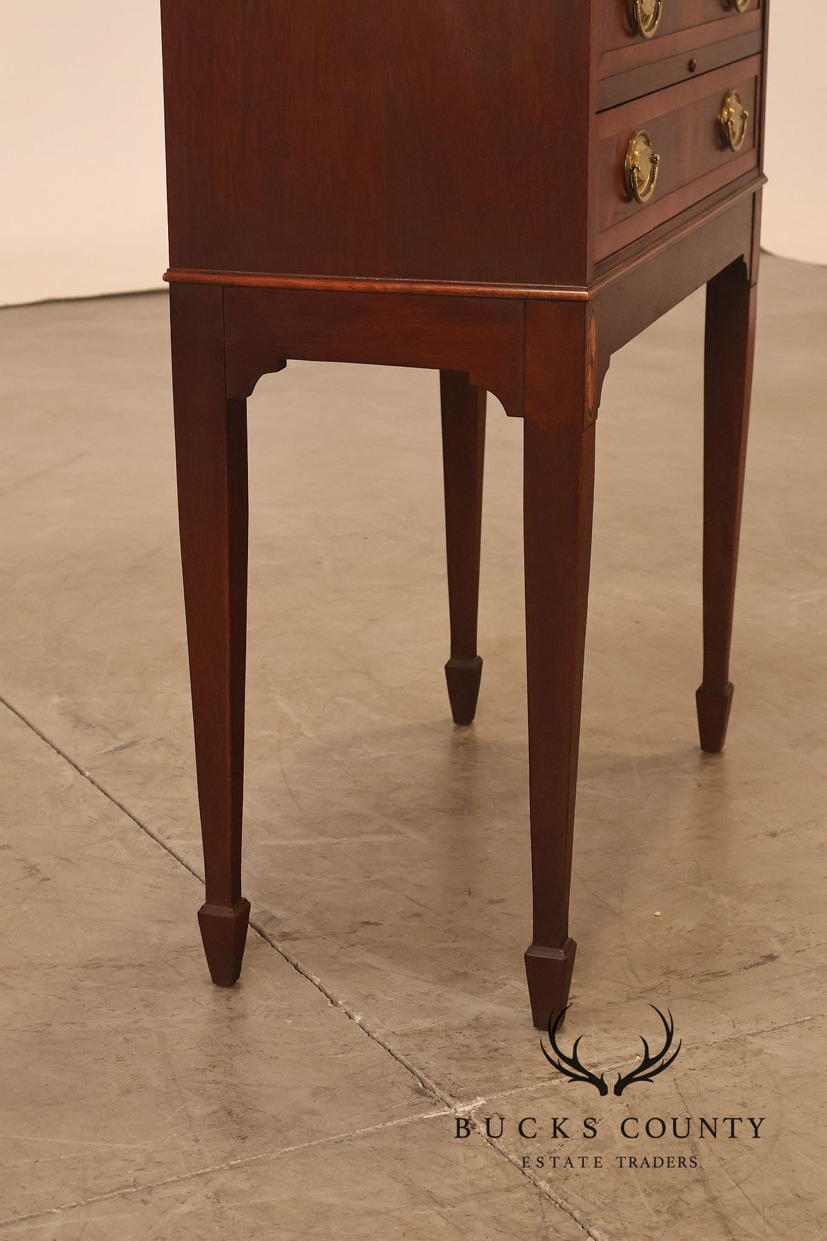 Hekman Federal Style Mahogany Inlaid Silver Chest