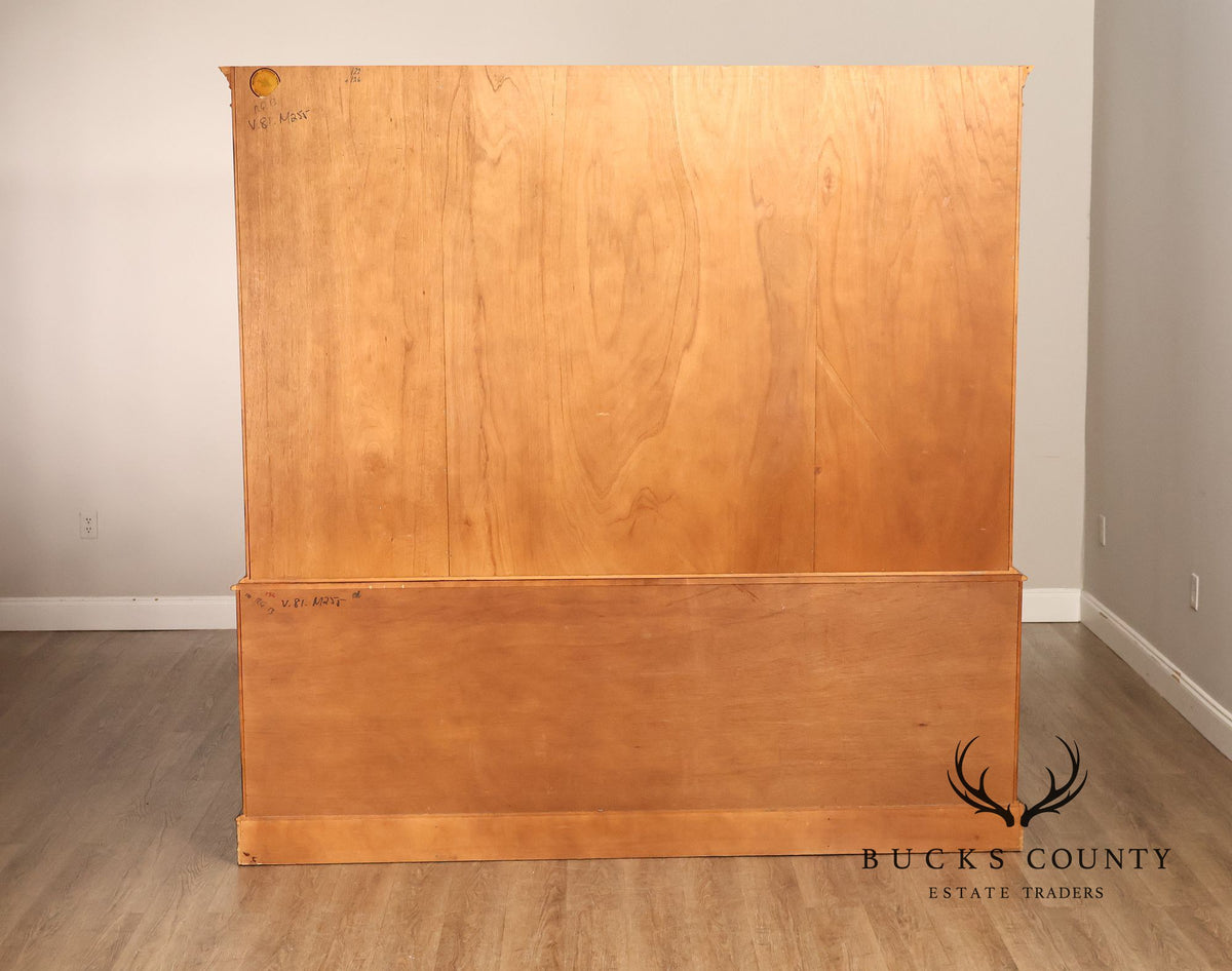 Georgian Style English Mahogany Four Door Bookcase Breakfront