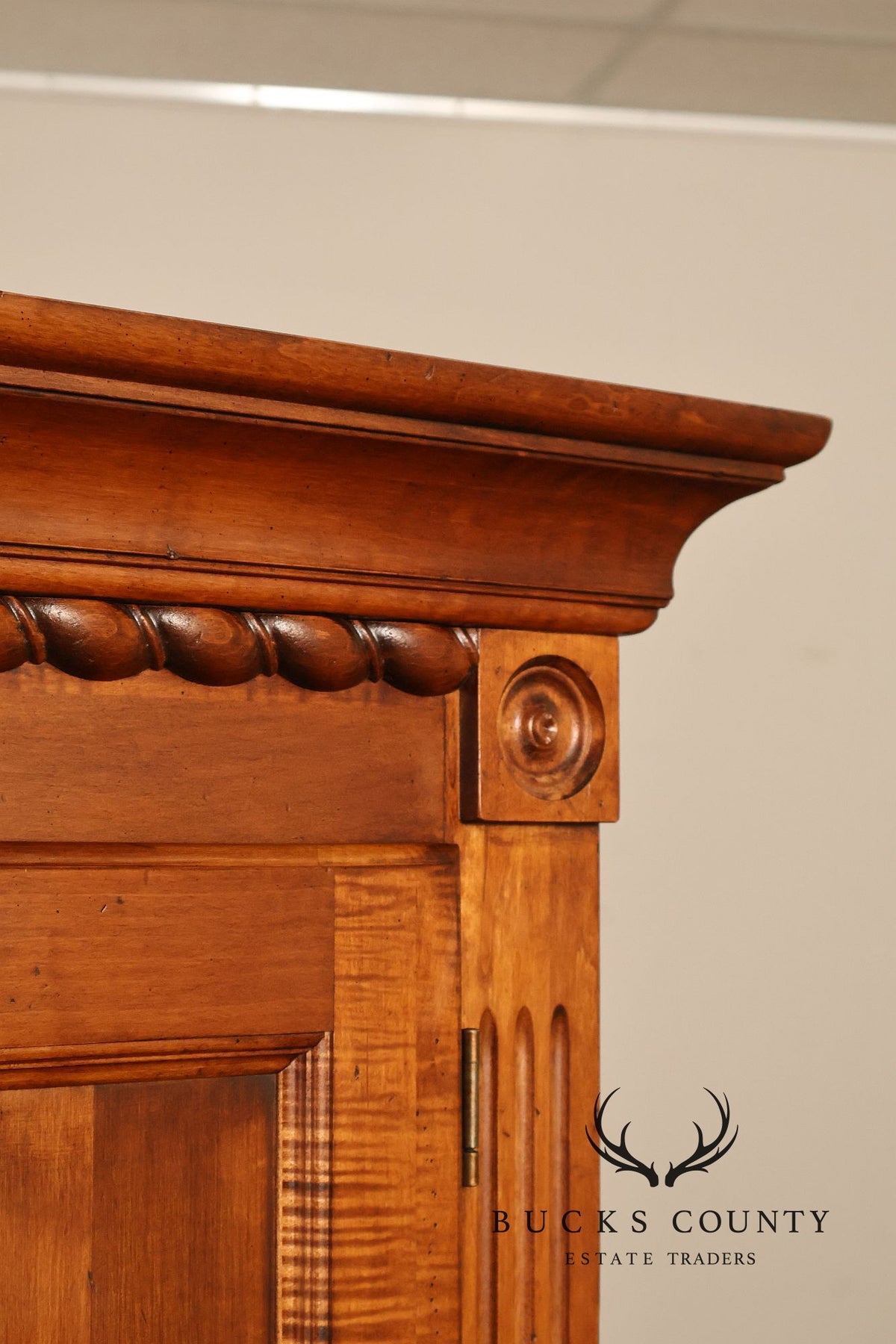Ethan Allen Country Crossings Maple And Birch Two-Door Armoire Cabinet