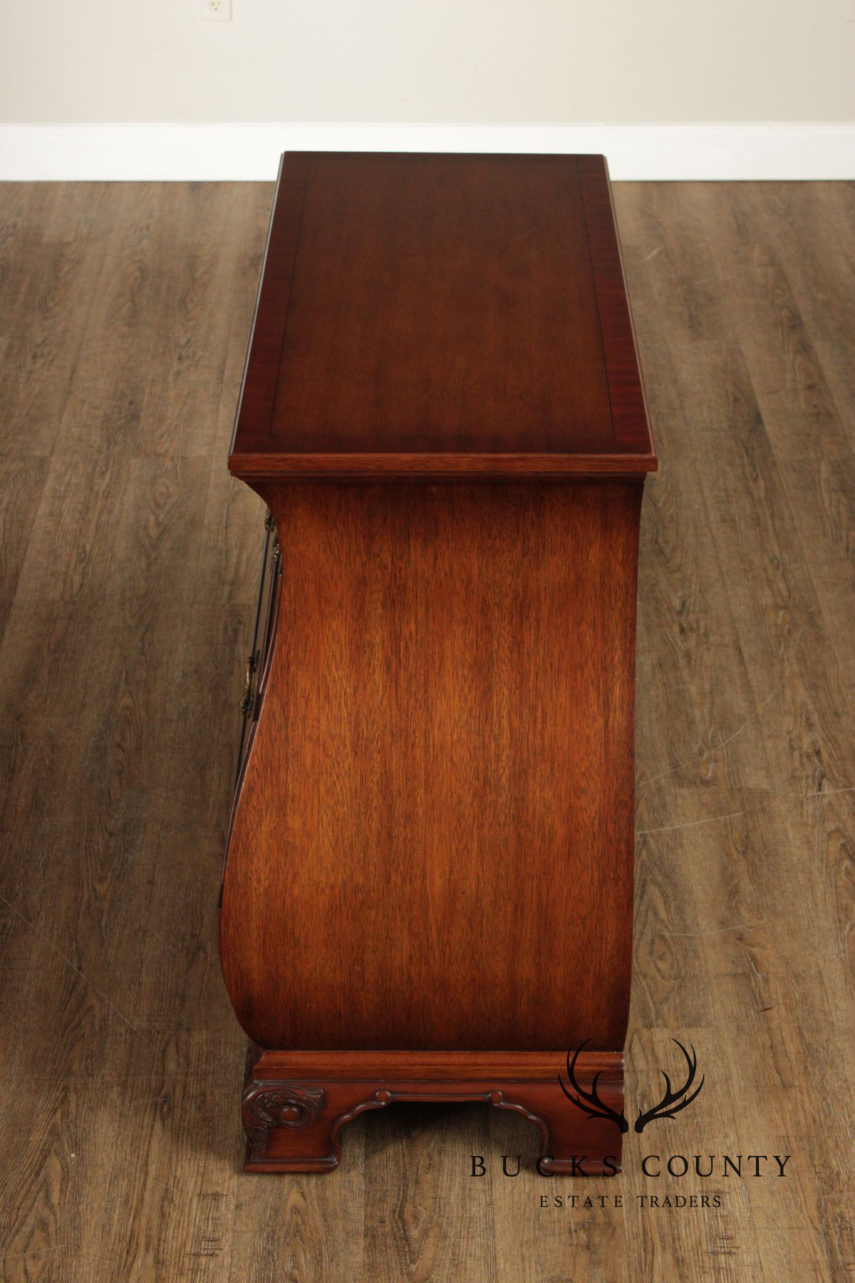 Ethan Allen Townhouse Collection Burlwood Bombe Chest