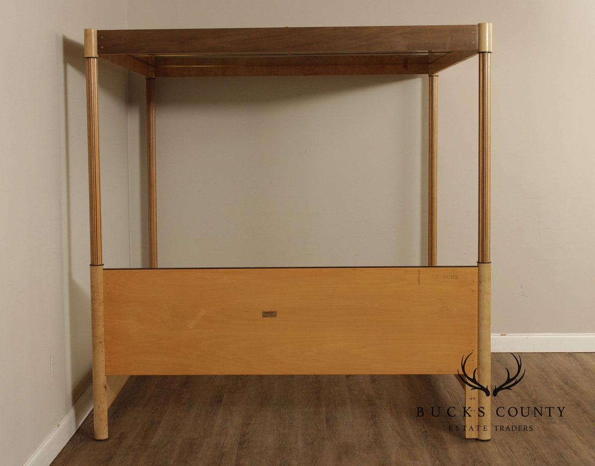 Henredon Scene Two Burlwood King Poster Bed
