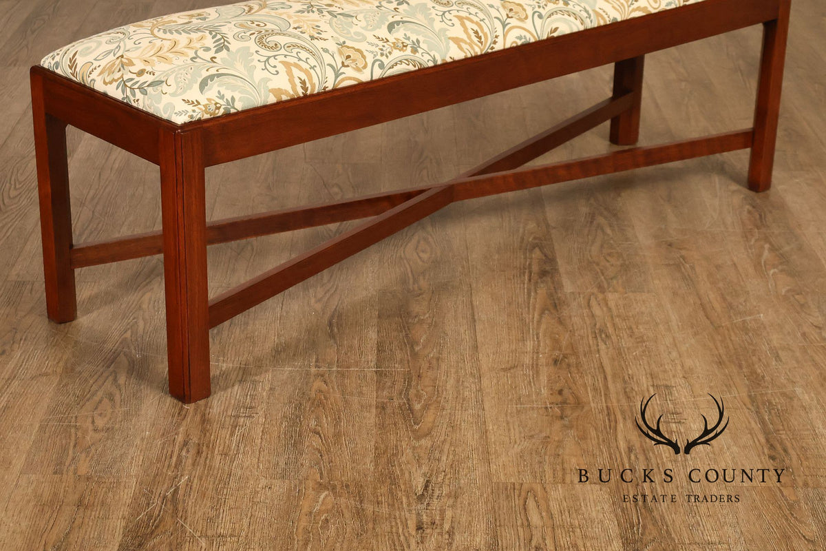 Chippendale Style Mahogany Window Bench