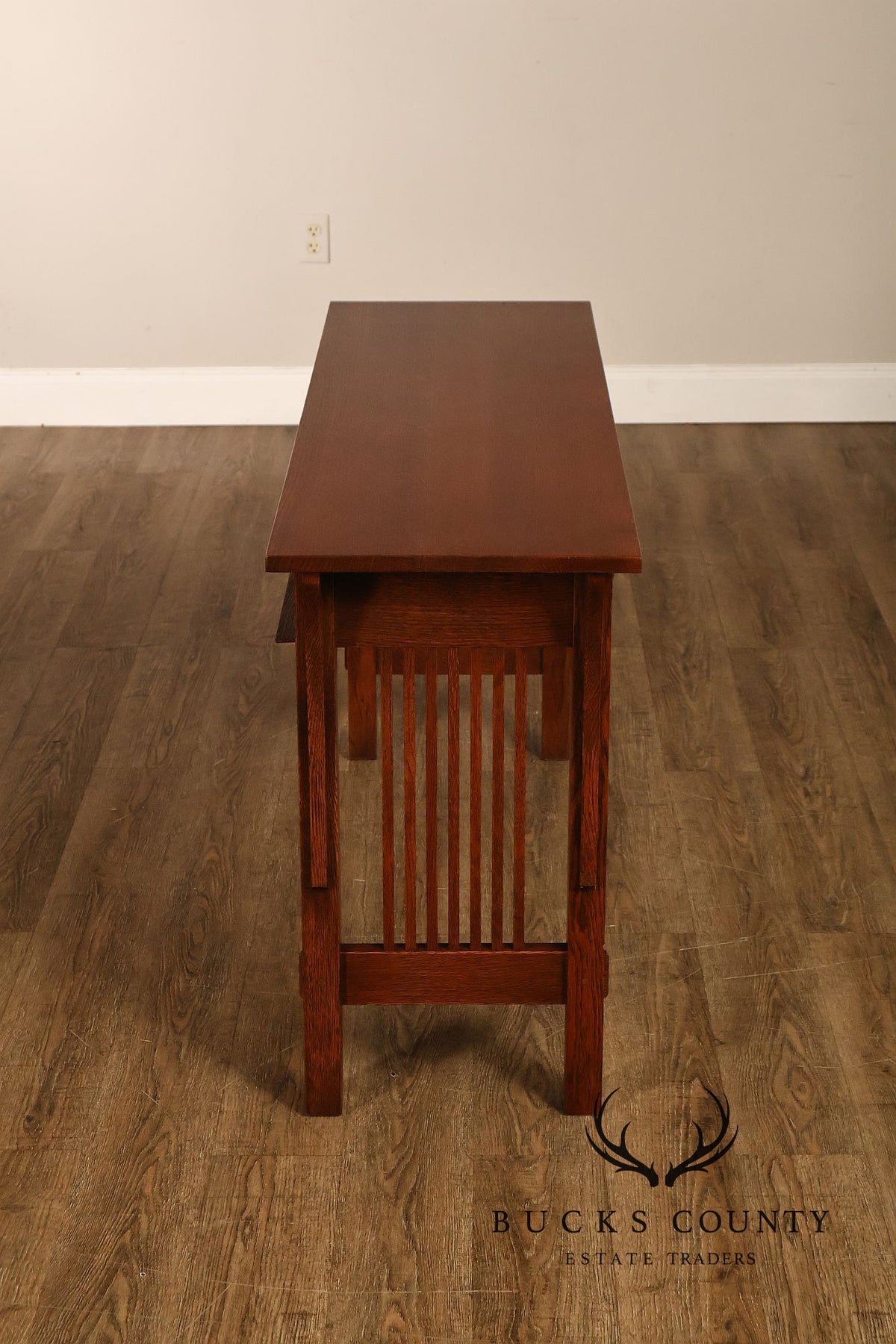 Stickley Mission Collection Oak Two Drawer Sofa Table