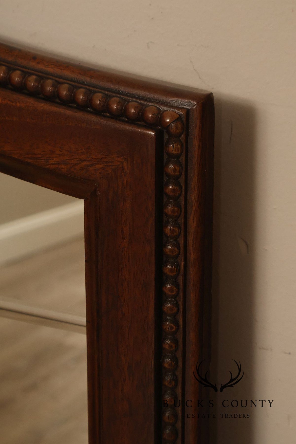 Drexel Heritage Covington Park Wood Framed Beveled Wall Mirror With Wrought Iron Scrollwork