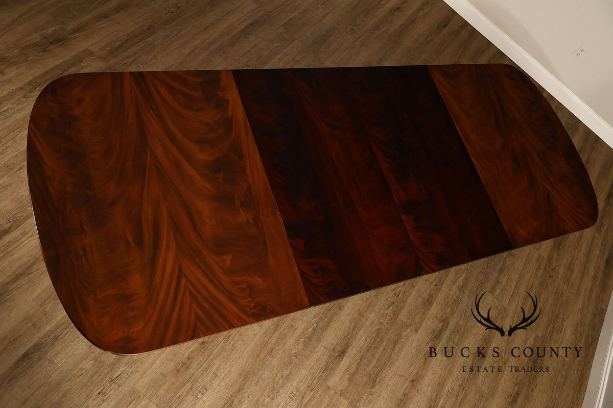Kindel Flame Mahogany Double Pedestal Dining Table