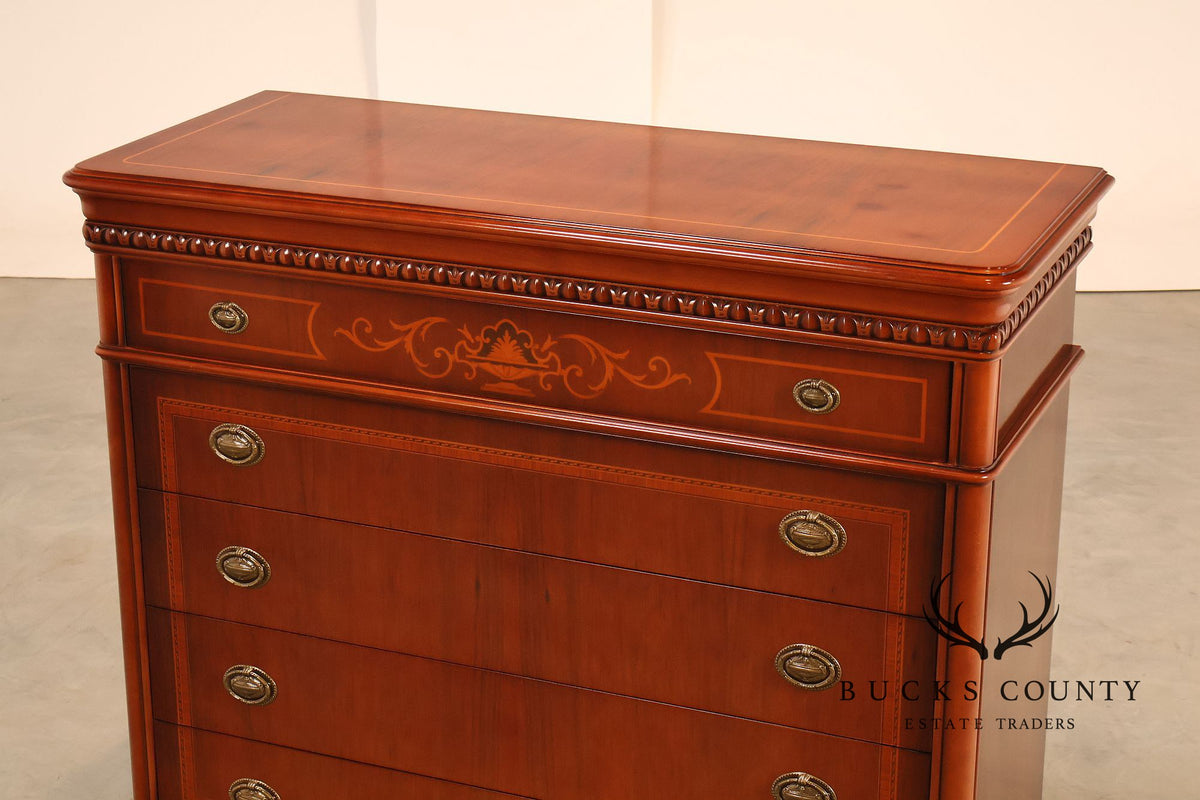 Edwardian Style Inlaid Mahogany Chest of Drawers