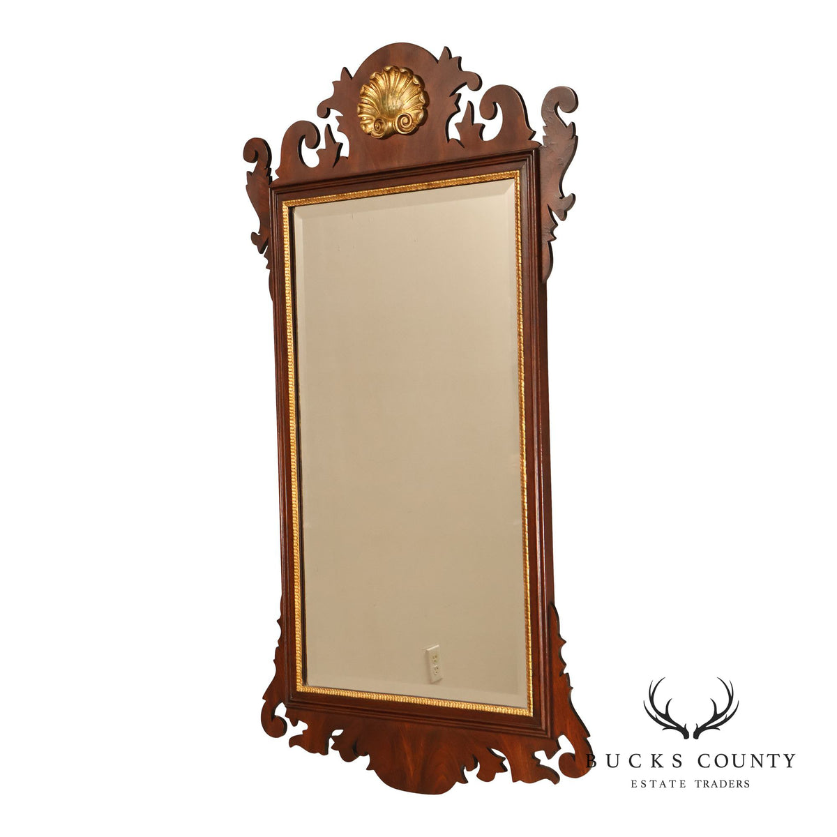 Henkel Harris Chippendale Style Mahogany Wall Mirror