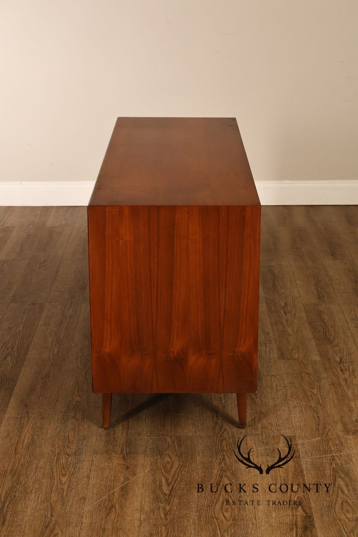 Mid Century Modern Walnut Double Dresser