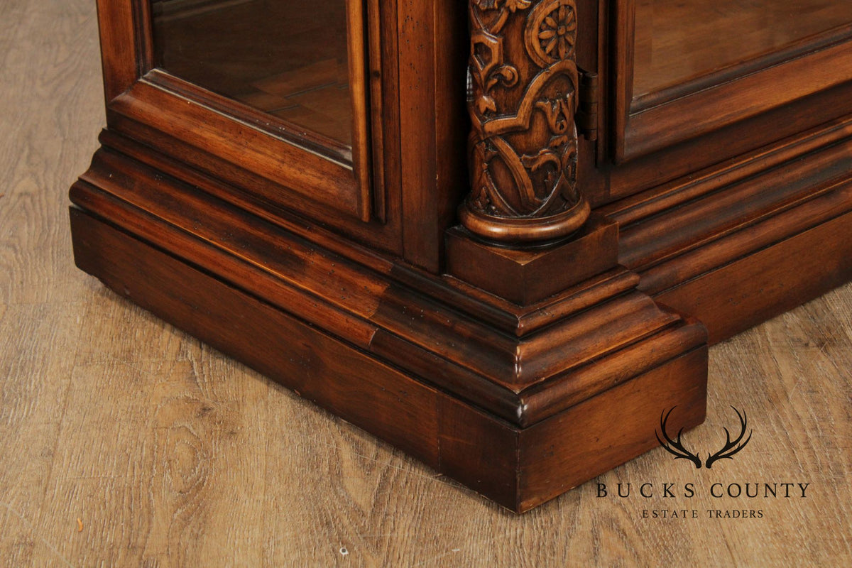 Henredon Monumental French Style Lighted Display Cabinet