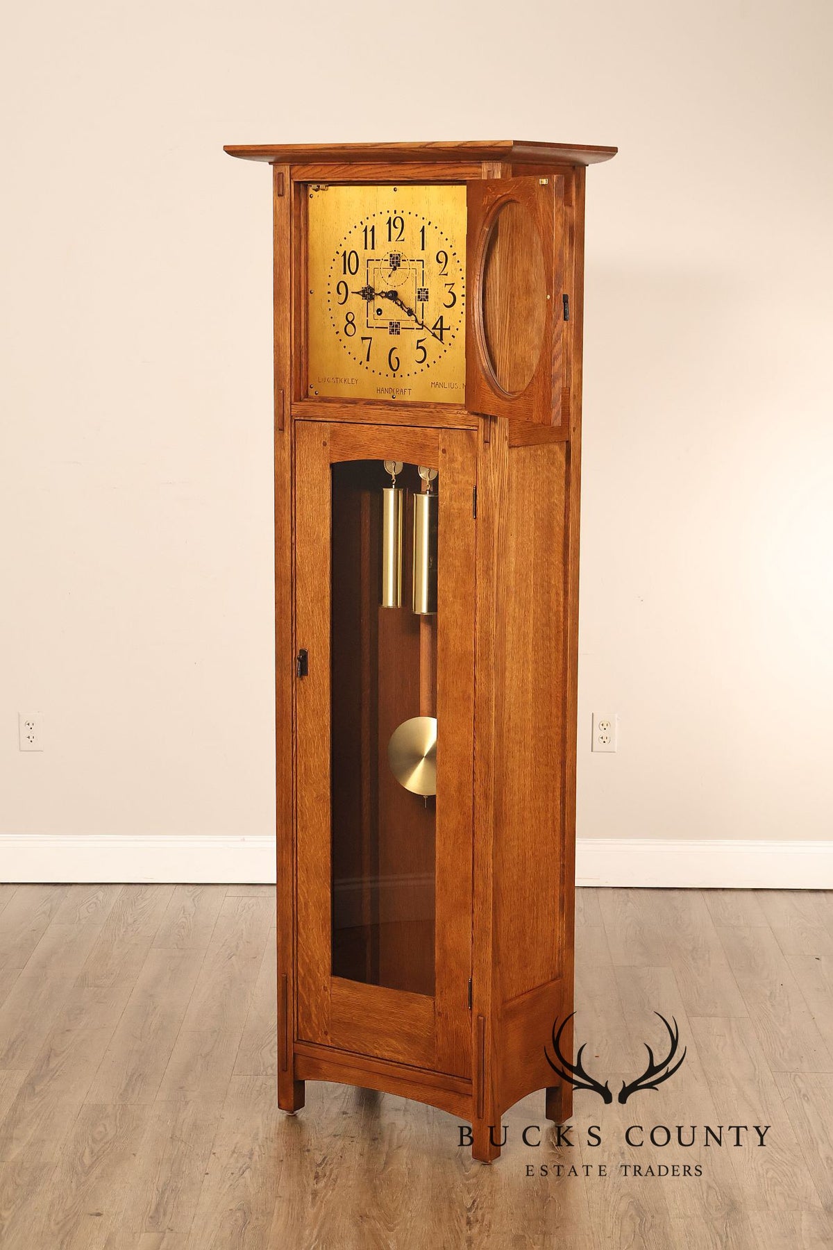 Stickley Mission Collection Oak Tall Case Clock
