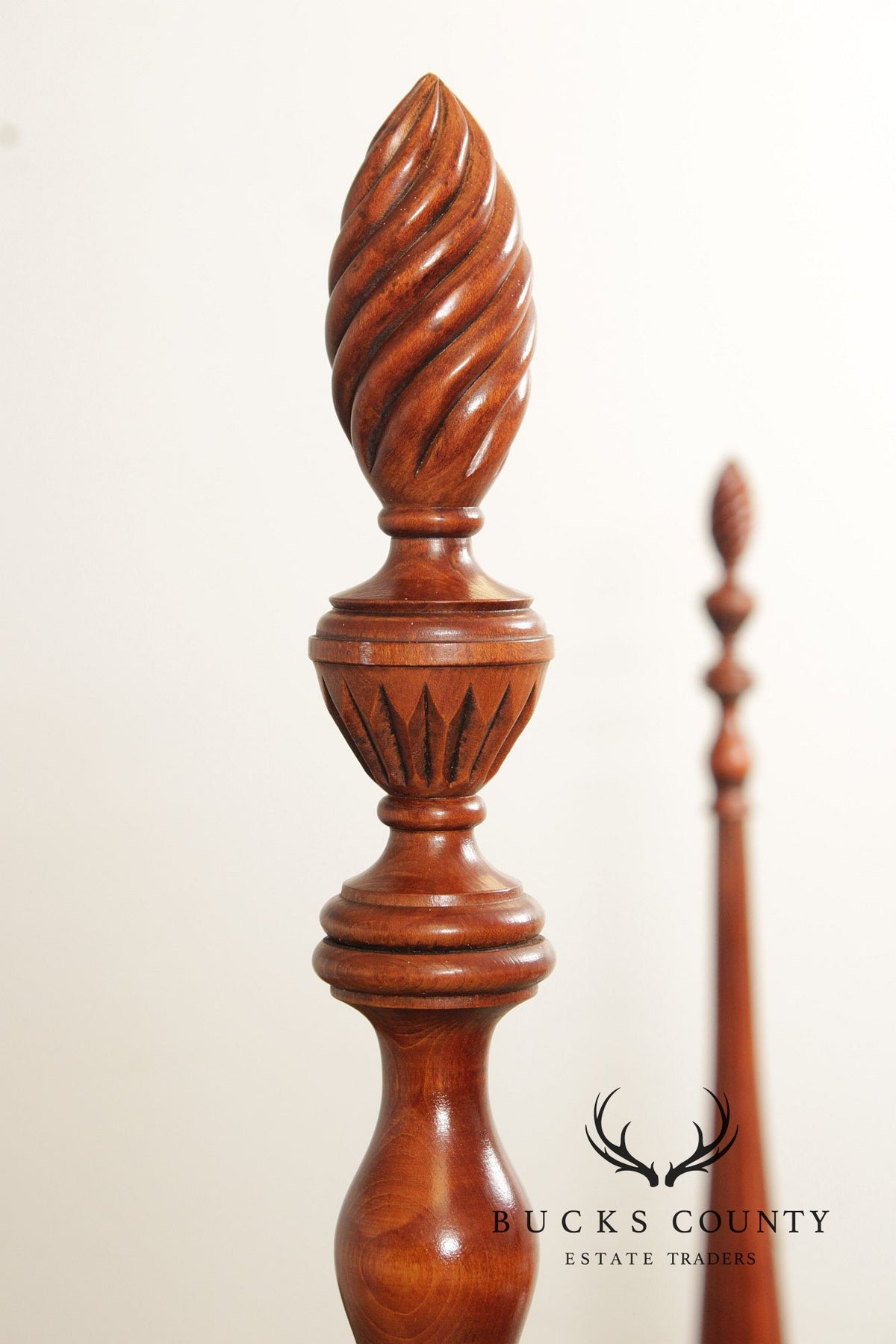 Lexington Queen Size Carved Mahogany Poster Bed