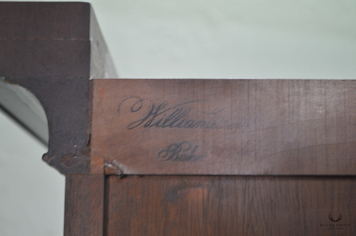 Baker Colonial Williamsburg Collection Large Mahogany Chippendale Breakfront