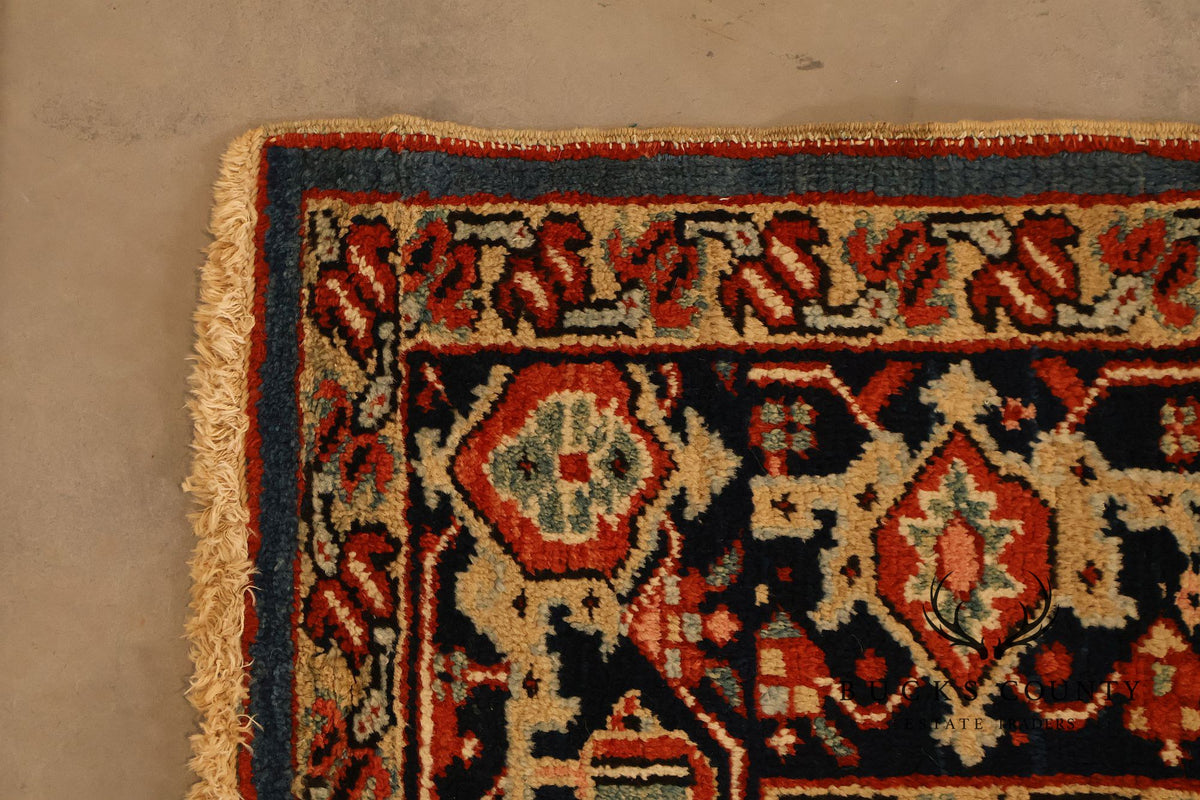 Antique Hand Knotted Persian Heriz Room Size Rug  12' X 15'
