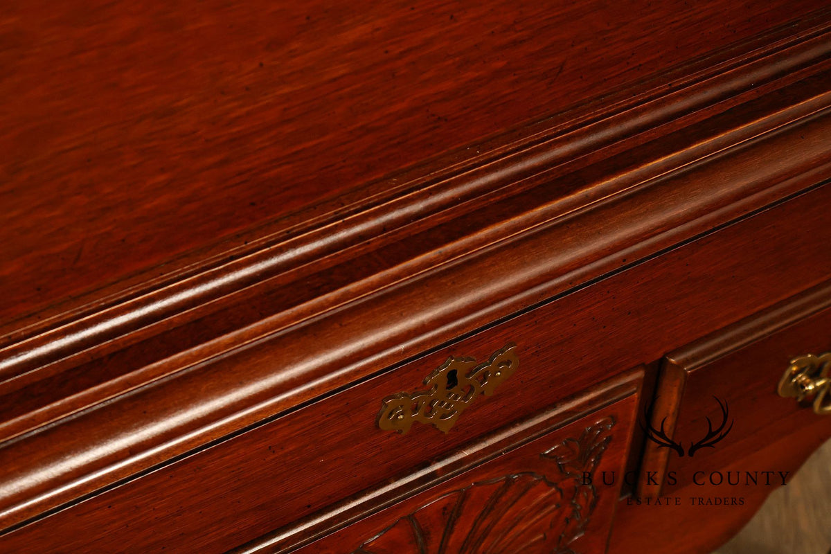 American Drew Traditional Chippendale Style Mahogany Highboy Chest on Chest Tall Dresser