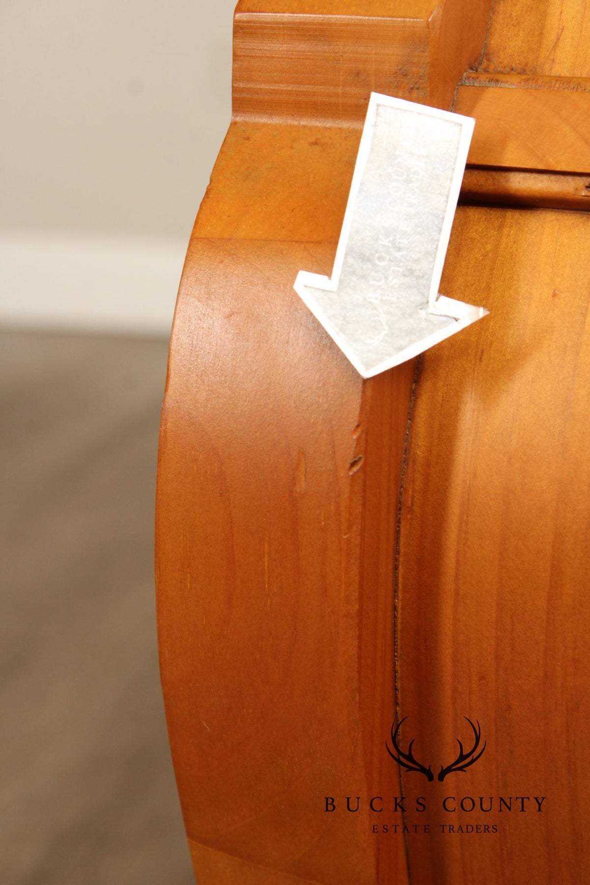French Country Style Marble Top Pine Commode