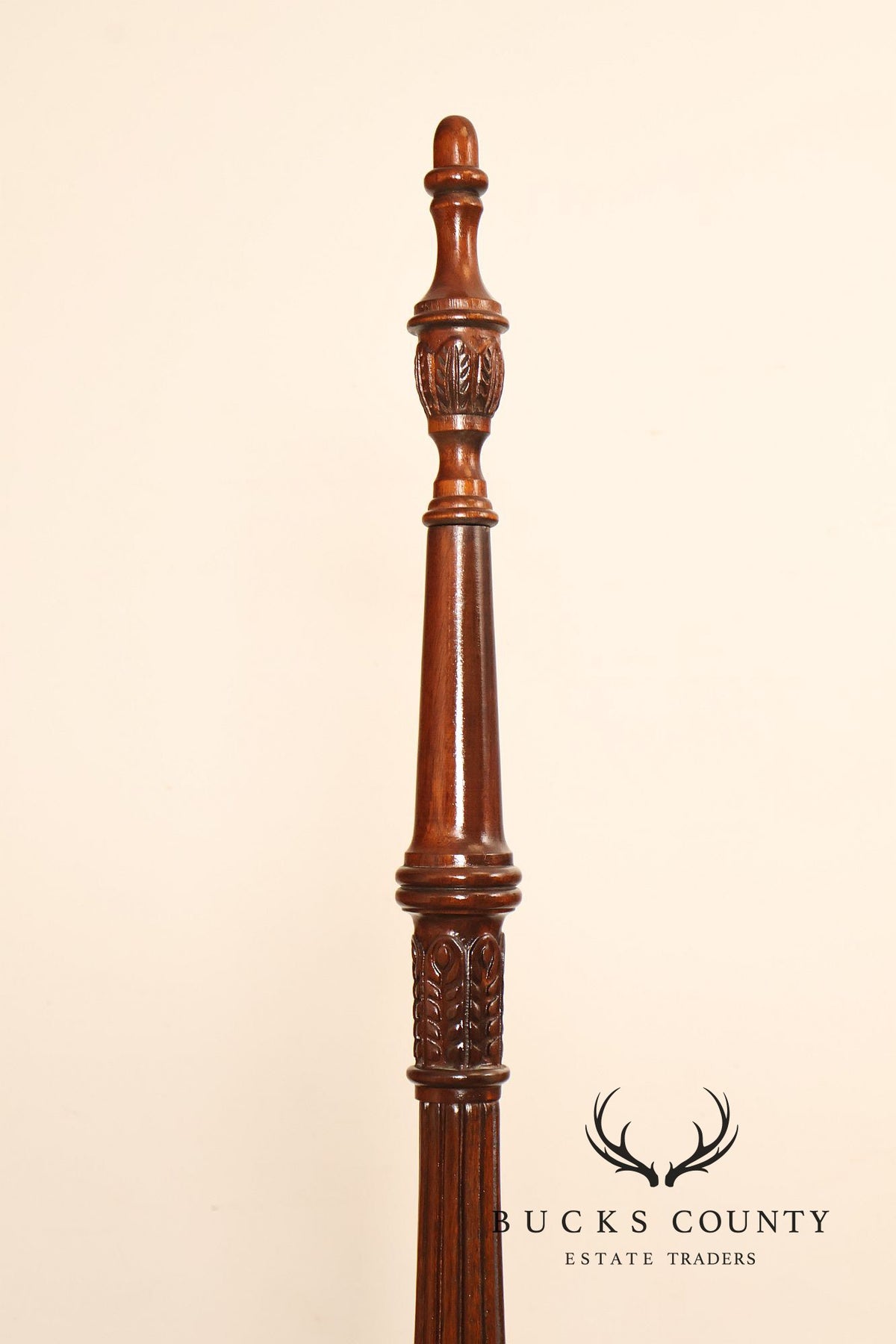 Councill Craftsmen Carved Mahogany Queen Size Four Poster Bed