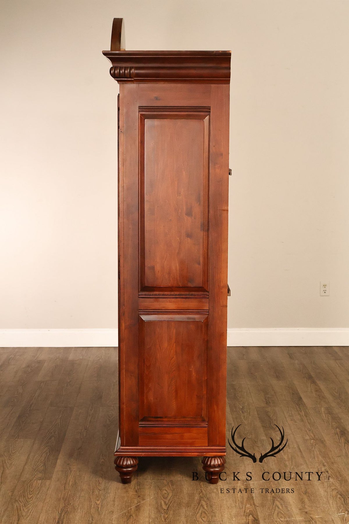 Ethan Allen 'British Classics' Carved Maple And Birch Armoire