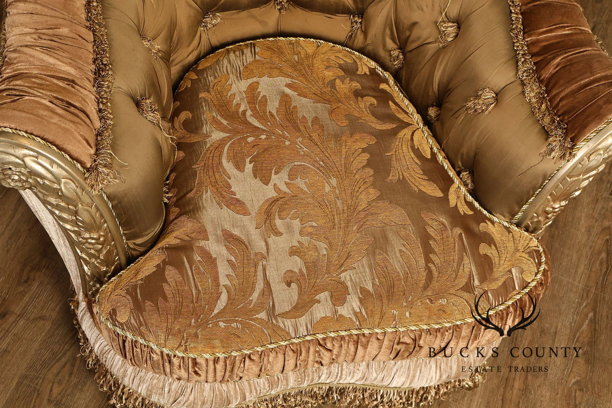 Italian Renaissance Style Upholstered Club Chair