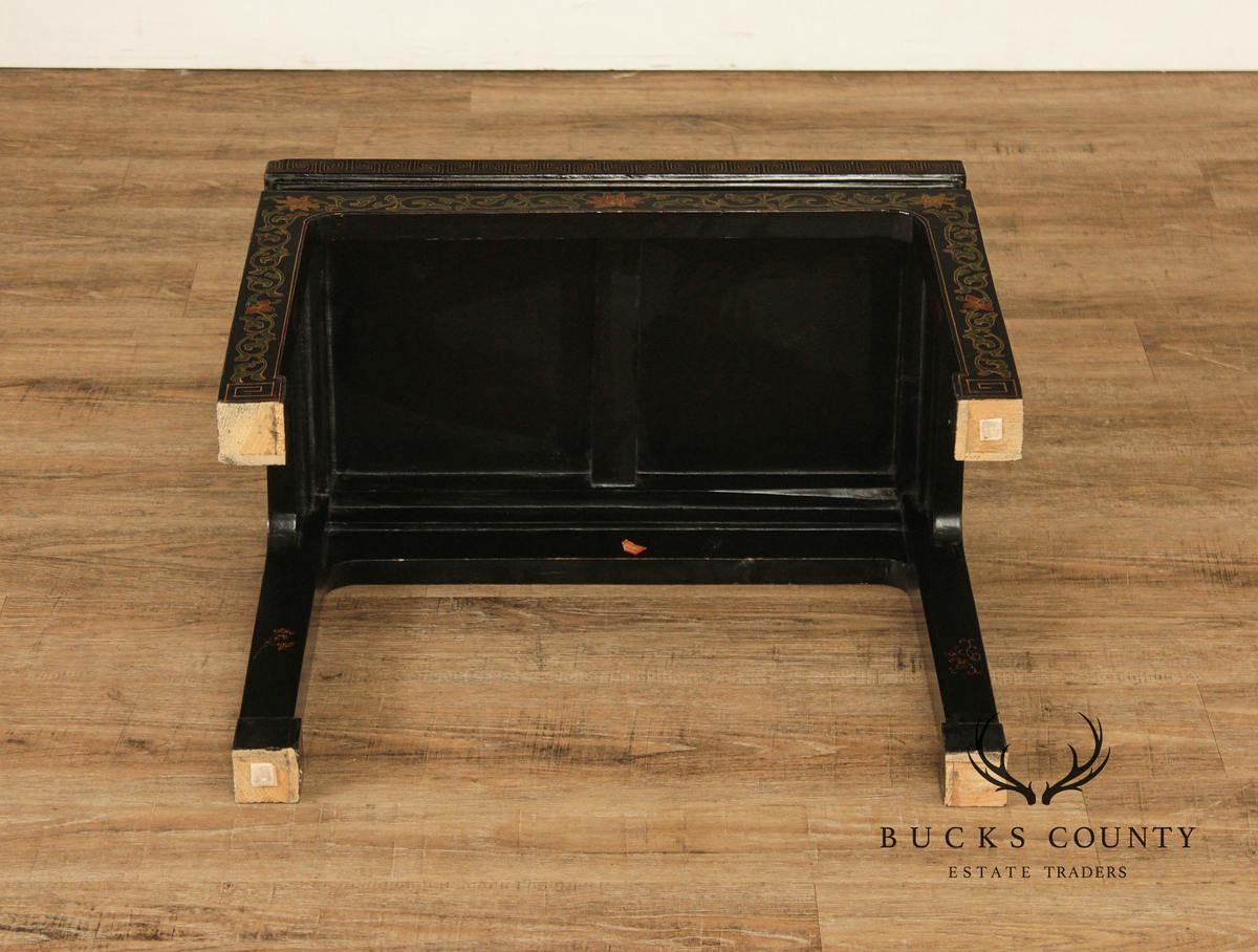 Vintage Asian Lacquered Coffee or Side Table