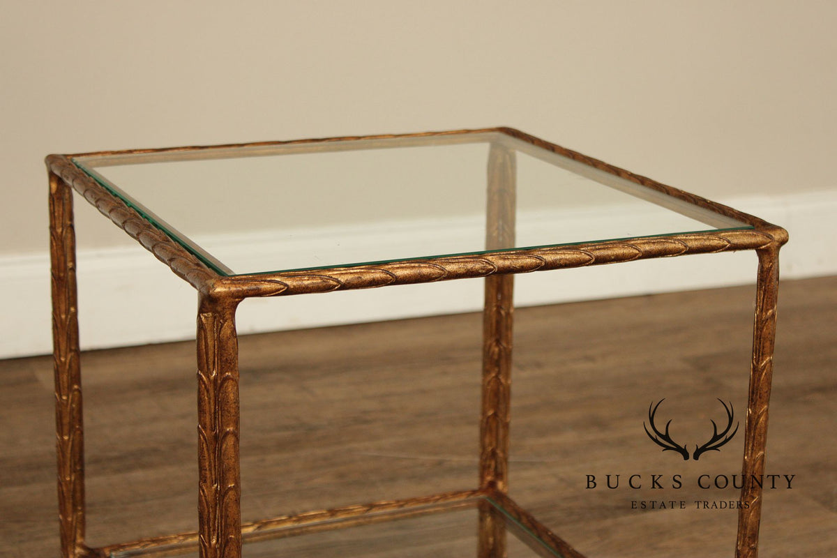 Sherrill Occasional Italian Regency Style Pair 'Bunching' Cocktail Tables