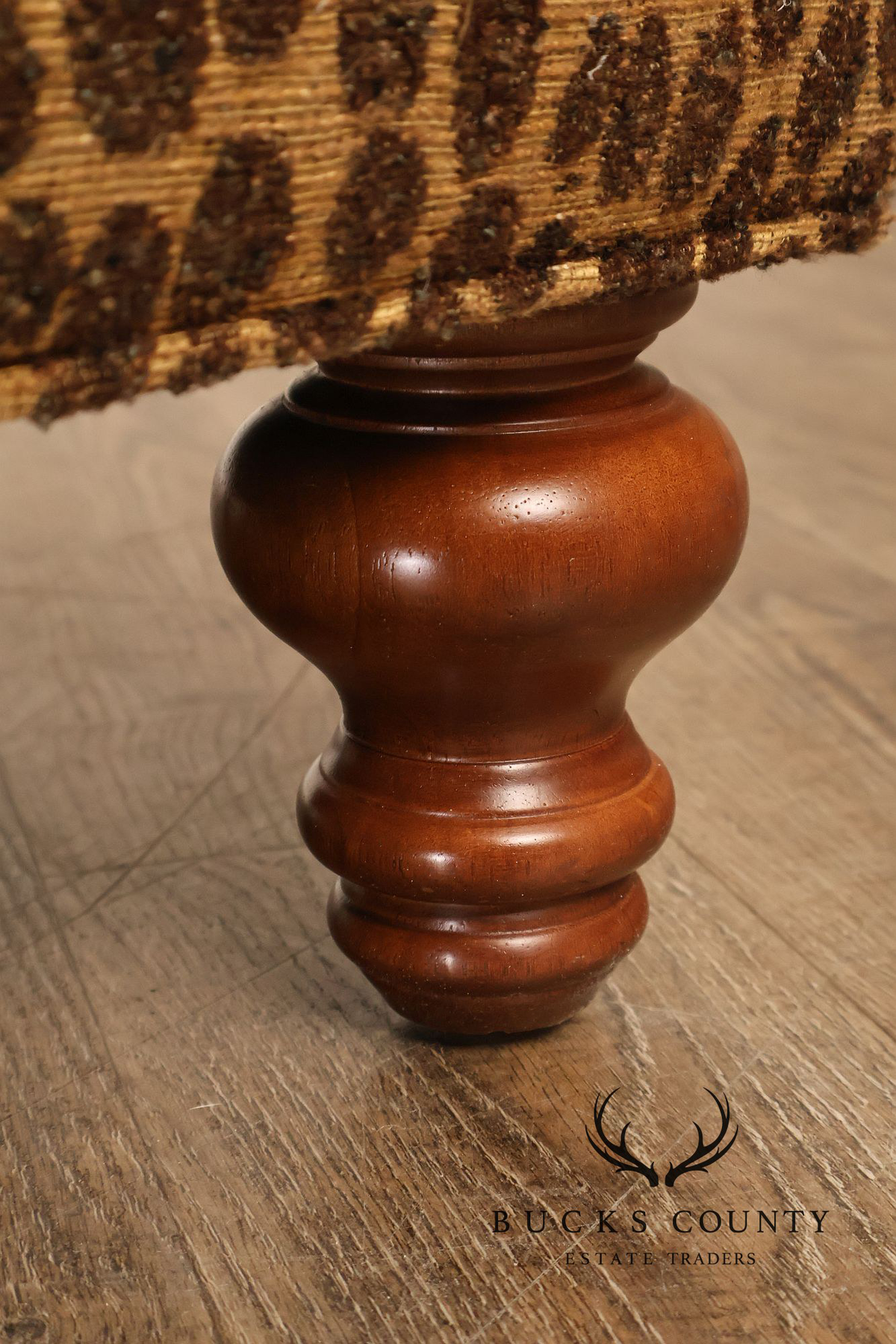 English Regency Style Large Tufted Ottoman