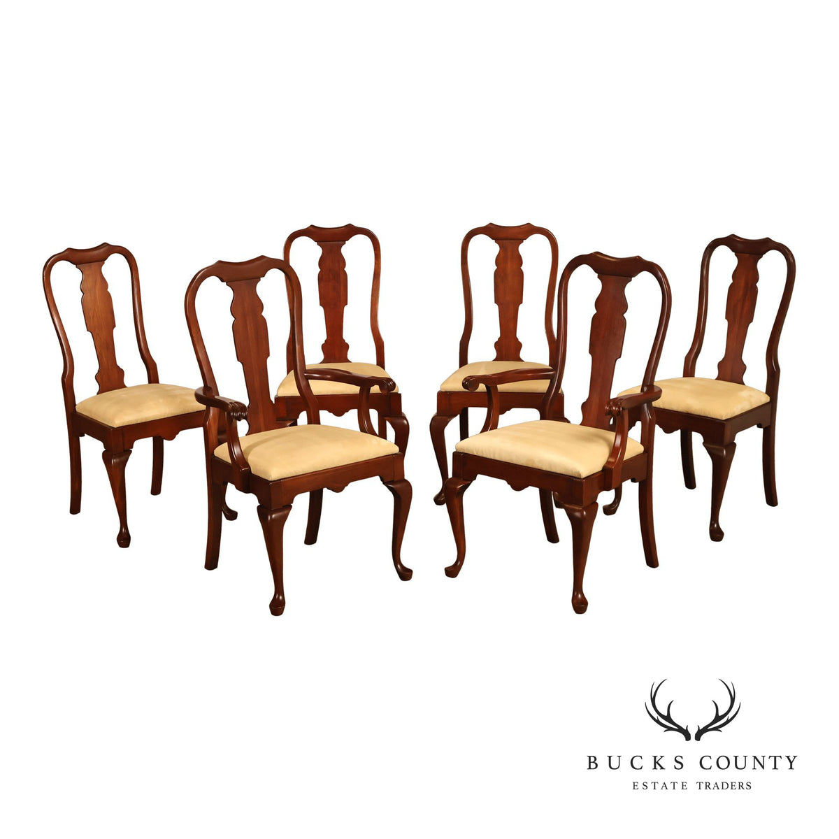 Pennsylvania House Set Of 6 Queen Anne Dining Chairs
