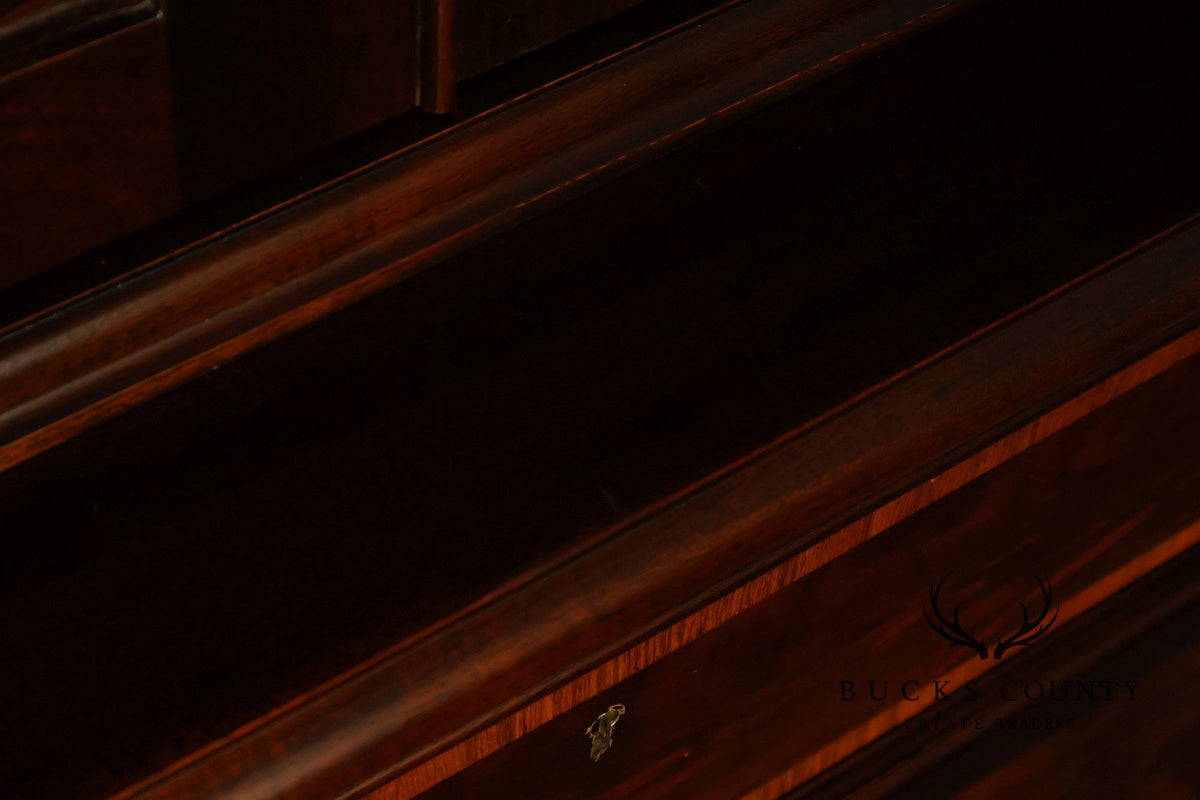Stickley Georgian Style Mahogany Breakfront China Cabinet