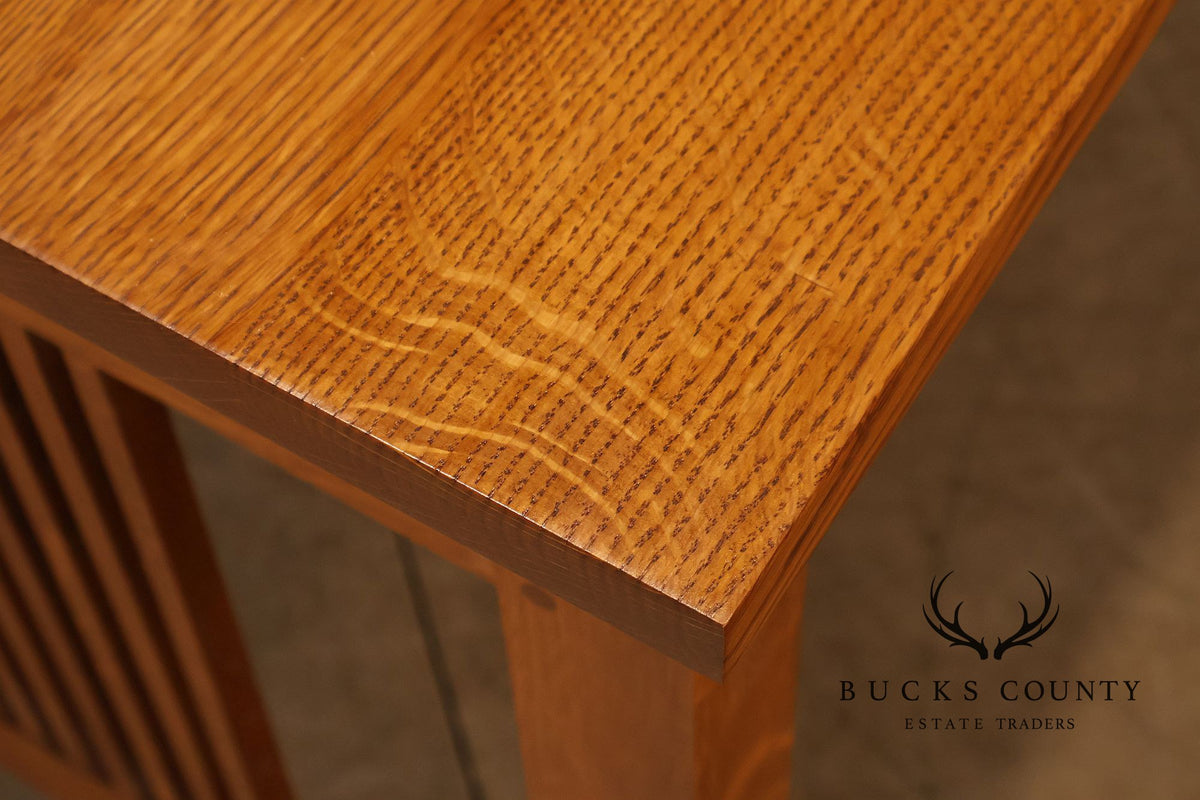 Stickley Mission Collection Oak Spindle Desk Library Table