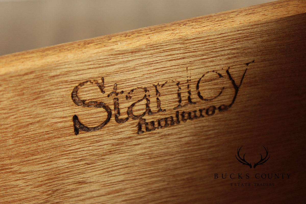 Stanley Furniture Pine and Wicker Chest of Drawers