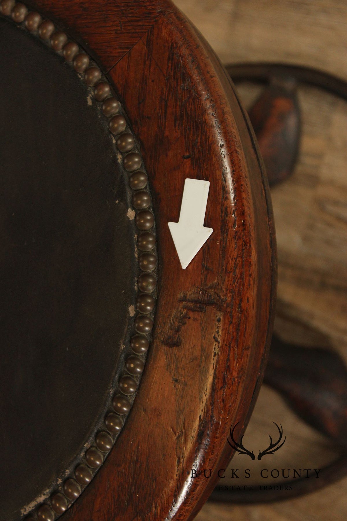 Antique Ship’s Table With Set Of Six Ship Chairs